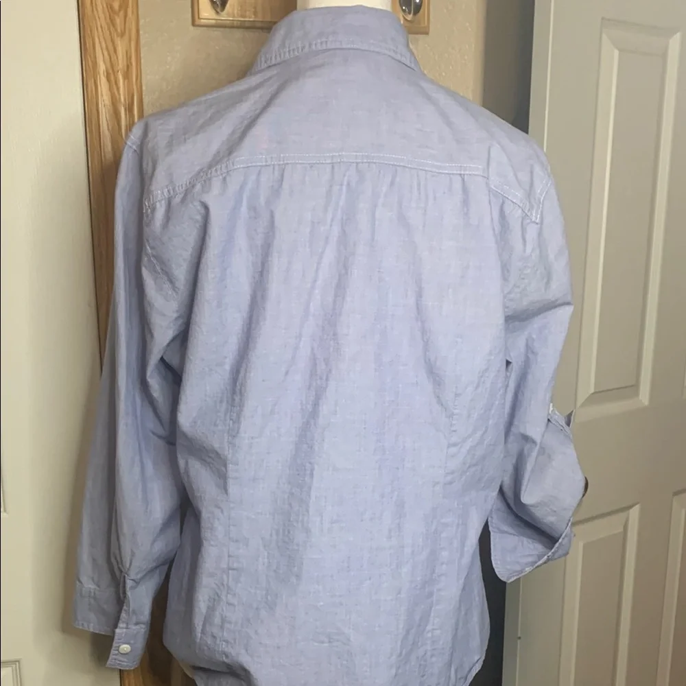 HARVE BENARD Light Blue Cotton Button Down Shirt - Picture 6 of 8